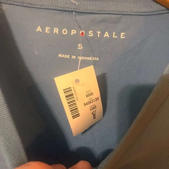 Aeropostale Light Blue Short Sleeve Tee - Picture 3 of 3